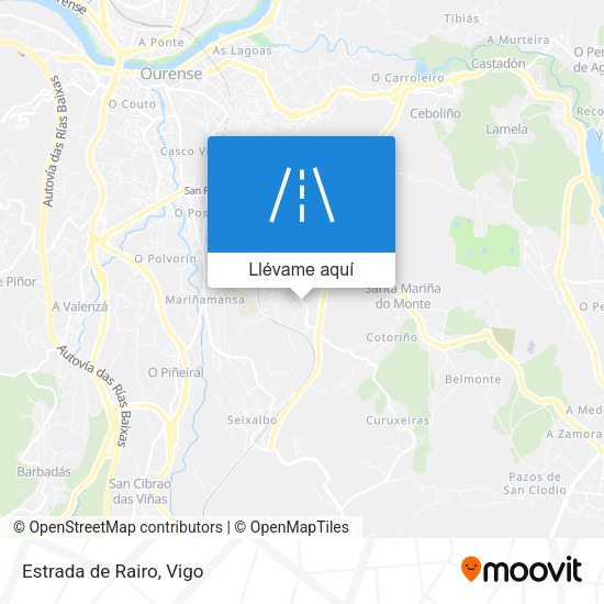 Mapa Estrada de Rairo