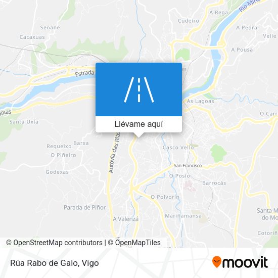 Mapa Rúa Rabo de Galo