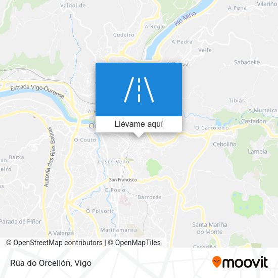 Mapa Rúa do Orcellón