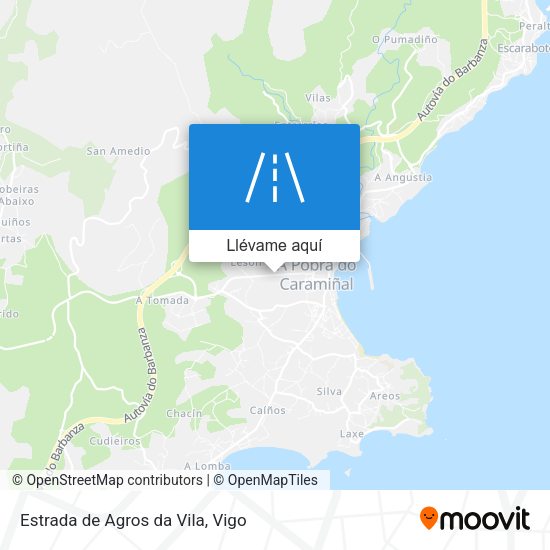 Mapa Estrada de Agros da Vila