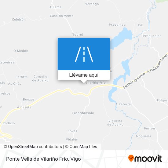 Mapa Ponte Vella de Vilariño Frío