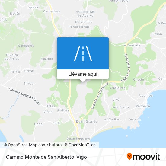Mapa Camino Monte de San Alberto