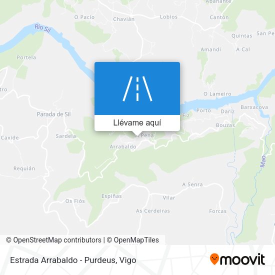 Mapa Estrada Arrabaldo - Purdeus