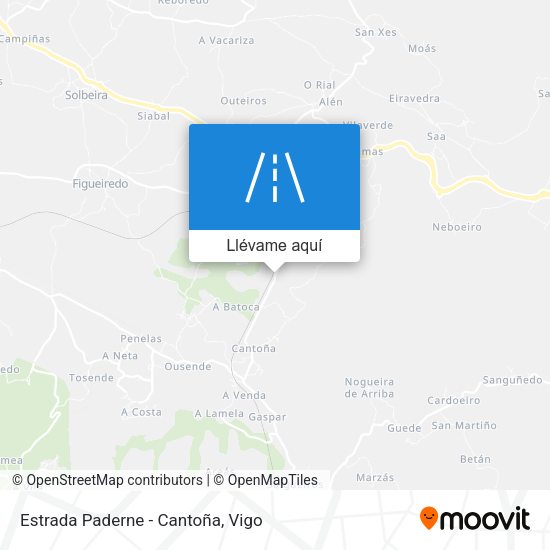 Mapa Estrada Paderne - Cantoña