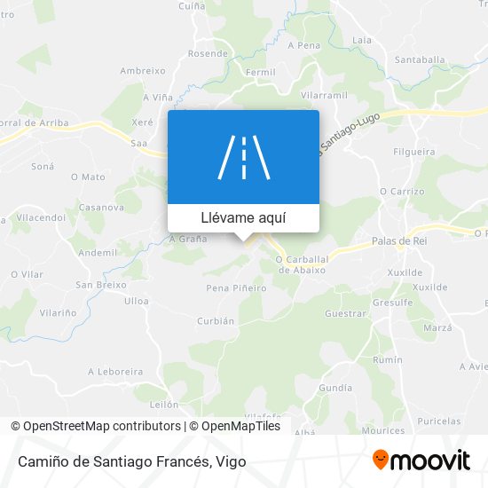 Mapa Camiño de Santiago Francés