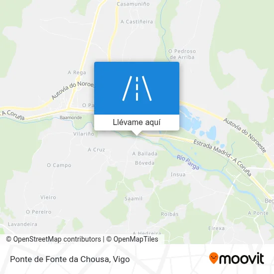 Mapa Ponte de Fonte da Chousa