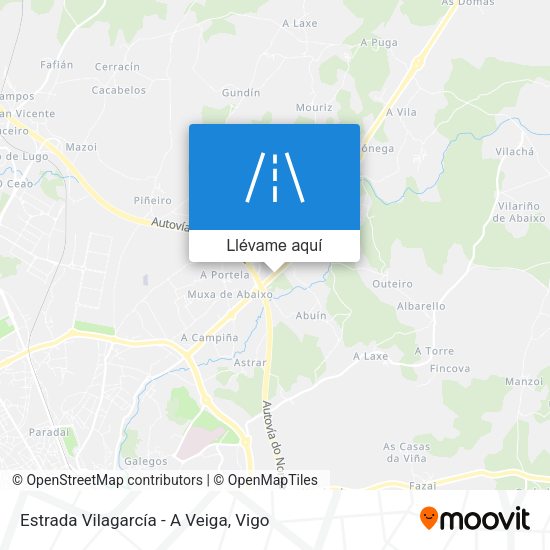 Mapa Estrada Vilagarcía - A Veiga