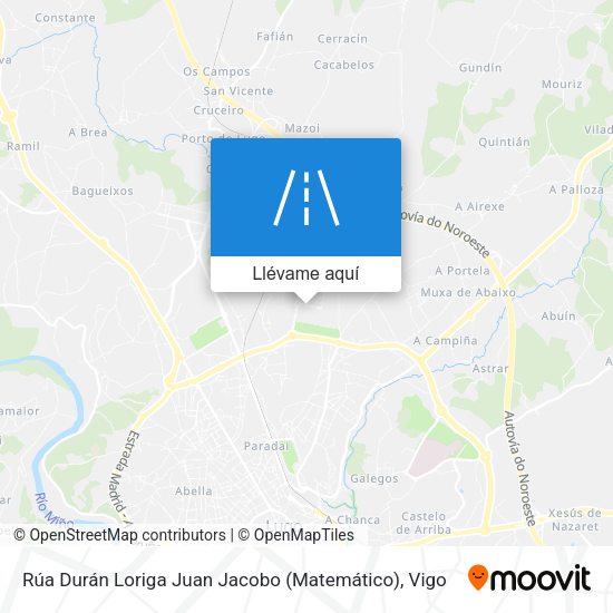 Mapa Rúa Durán Loriga Juan Jacobo (Matemático)