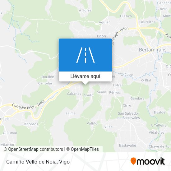 Mapa Camiño Vello de Noia