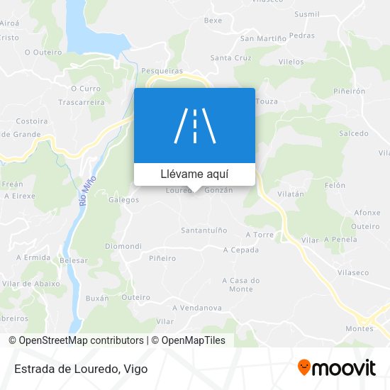Mapa Estrada de Louredo