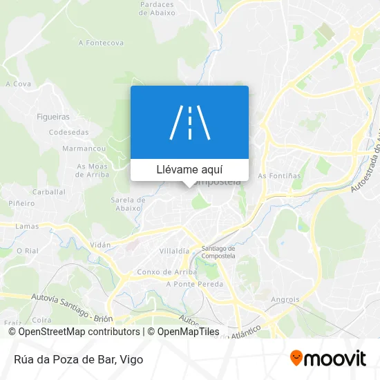 Mapa Rúa da Poza de Bar