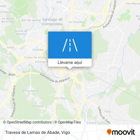 Mapa Travesa de Lamas de Abade