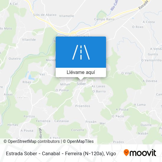 Mapa Estrada Sober ‐ Canabal ‐ Ferreira (N‐120a)