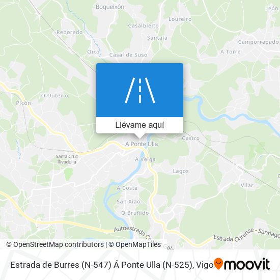 Mapa Estrada de Burres (N-547) Á Ponte Ulla (N-525)