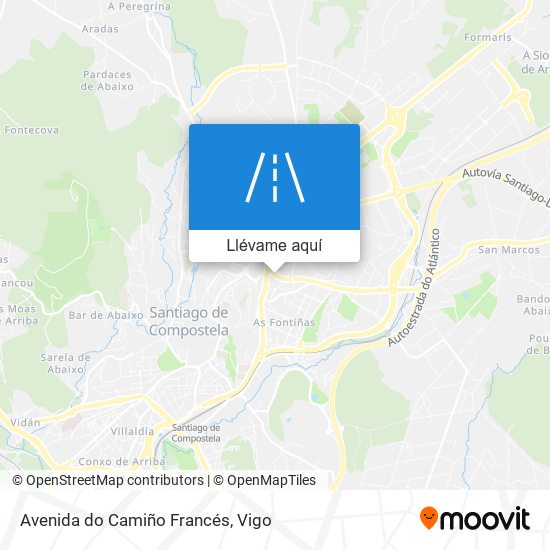 Mapa Avenida do Camiño Francés