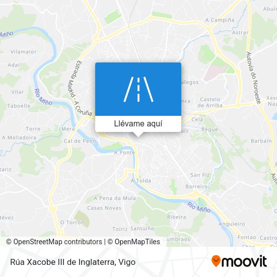 Mapa Rúa Xacobe III de Inglaterra