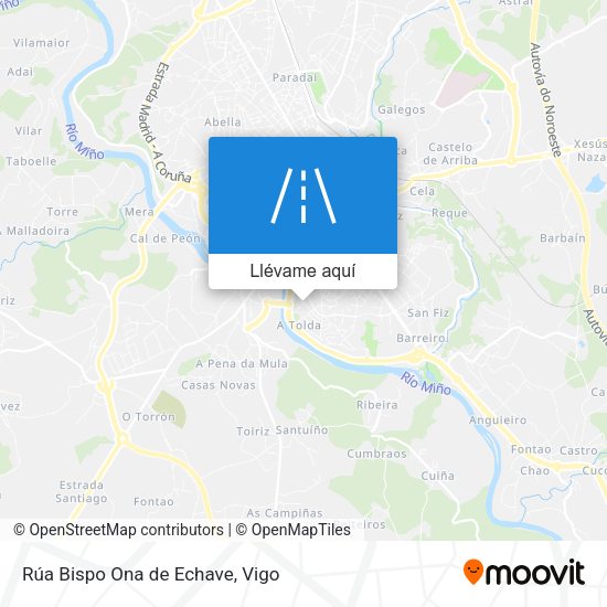 Mapa Rúa Bispo Ona de Echave