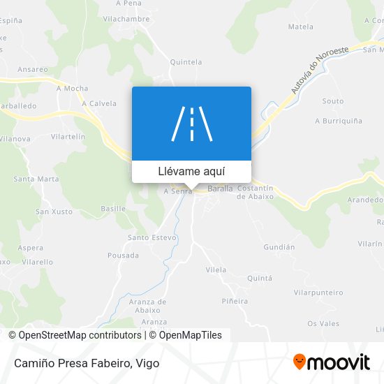 Mapa Camiño Presa Fabeiro