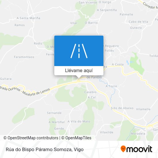 Mapa Rúa do Bispo Páramo Somoza