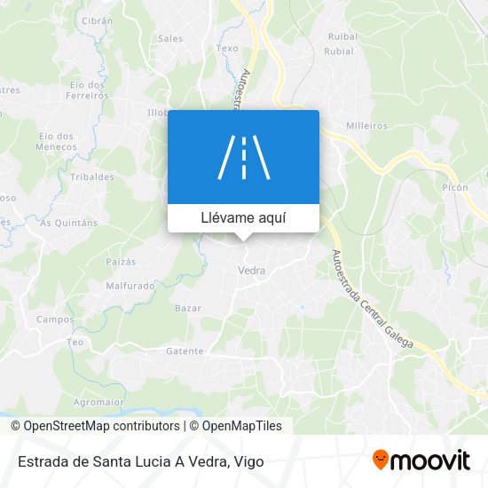 Mapa Estrada de Santa Lucia A Vedra