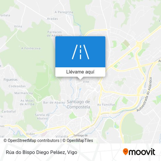 Mapa Rúa do Bispo Diego Peláez