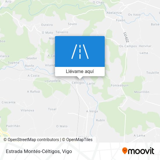 Mapa Estrada Montés-Céltigos