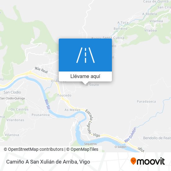 Mapa Camiño A San Xulián de Arriba