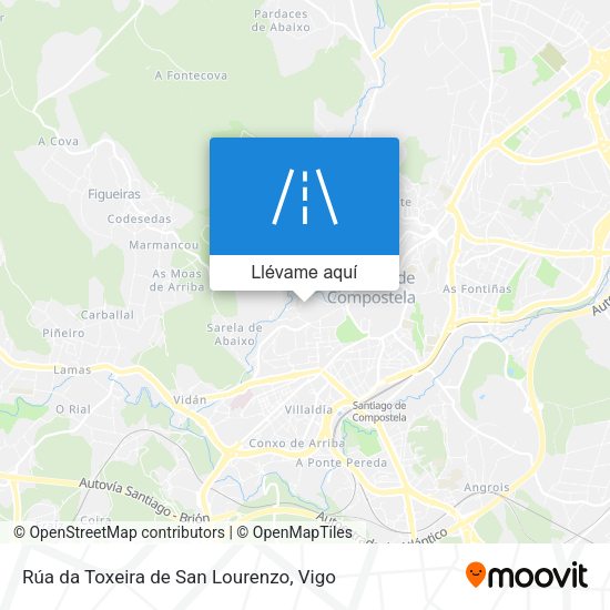 Mapa Rúa da Toxeira de San Lourenzo