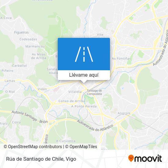 Mapa Rúa de Santiago de Chile