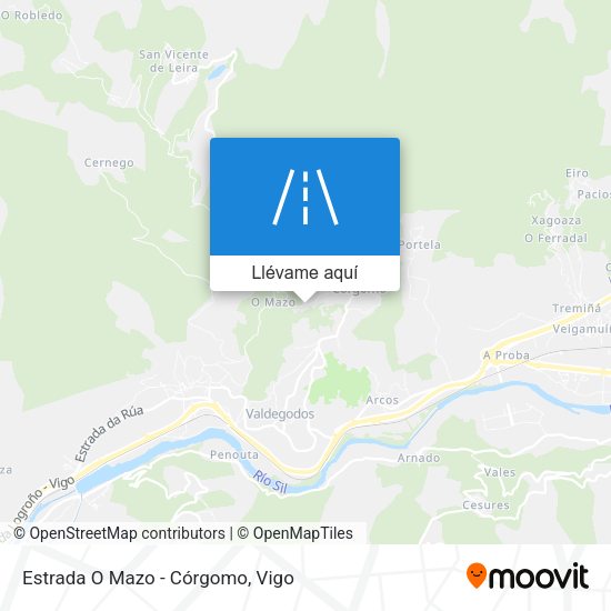 Mapa Estrada O Mazo - Córgomo