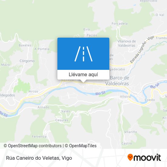 Mapa Rúa Caneiro do Veletas