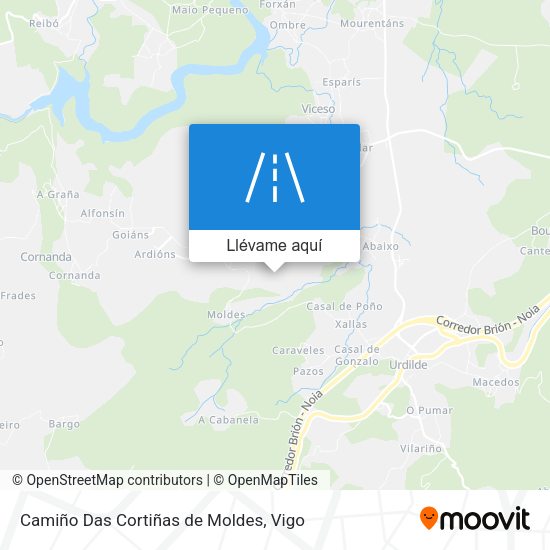 Mapa Camiño Das Cortiñas de Moldes