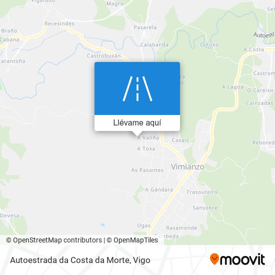 Mapa Autoestrada da Costa da Morte