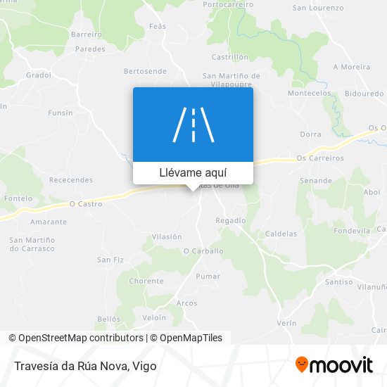 Mapa Travesía da Rúa Nova