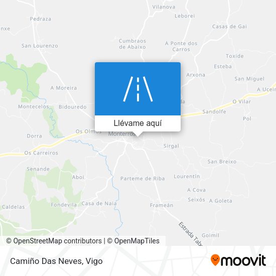 Mapa Camiño Das Neves