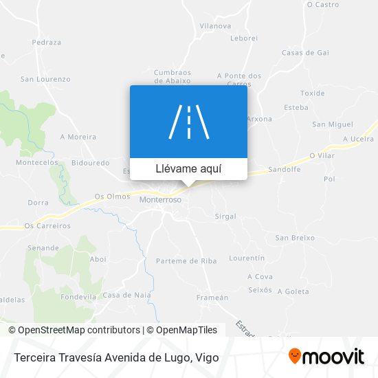 Mapa Terceira Travesía Avenida de Lugo