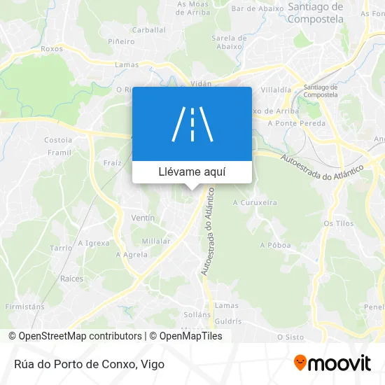 Mapa Rúa do Porto de Conxo