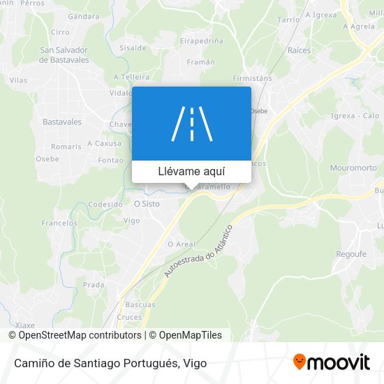 Mapa Camiño de Santiago Portugués