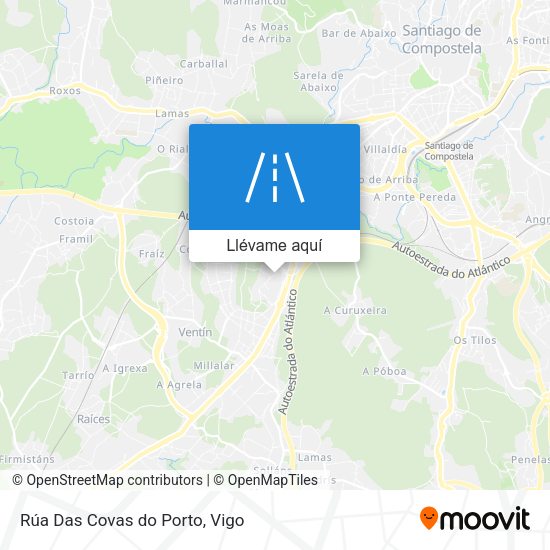 Mapa Rúa Das Covas do Porto