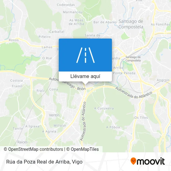 Mapa Rúa da Poza Real de Arriba