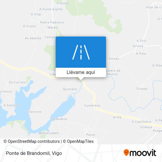 Mapa Ponte de Brandomil