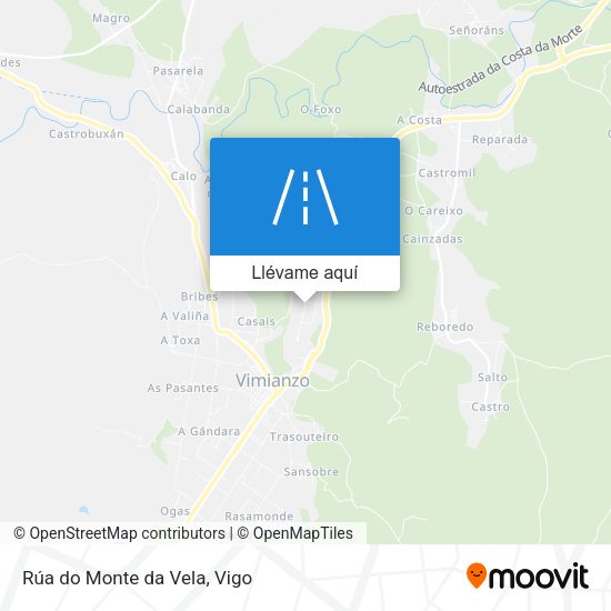 Mapa Rúa do Monte da Vela
