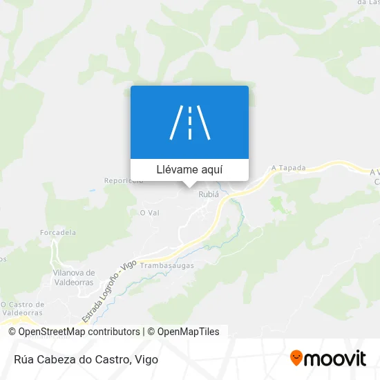 Mapa Rúa Cabeza do Castro