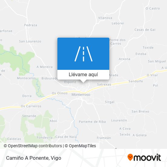 Mapa Camiño A Ponente