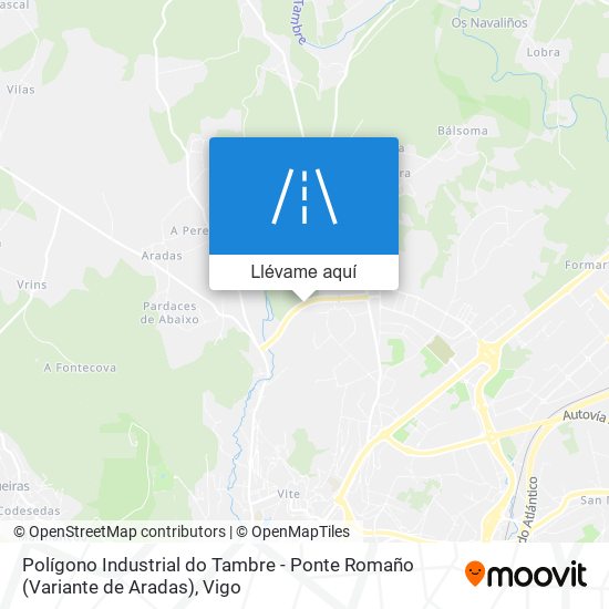 Mapa Polígono Industrial do Tambre - Ponte Romaño (Variante de Aradas)