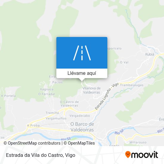 Mapa Estrada da Vila do Castro