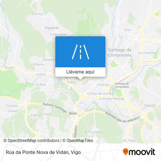 Mapa Rúa da Ponte Nova de Vidán