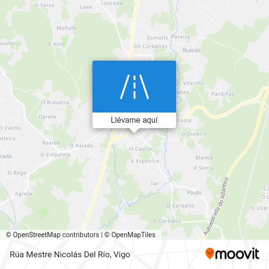 Mapa Rúa Mestre Nicolás Del Río