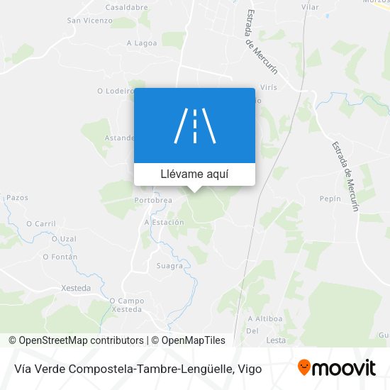 Mapa Vía Verde Compostela-Tambre-Lengüelle