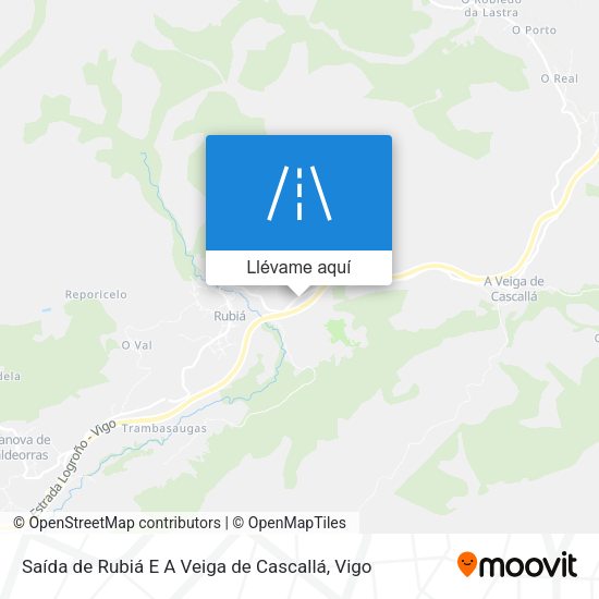 Mapa Saída de Rubiá E A Veiga de Cascallá